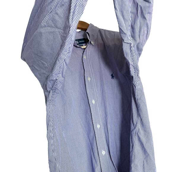 Ralph Lauren Vintage Check Yarmouth Long Sleeve Button Down Shirt 15.5 32/33 - Picture 4 of 10